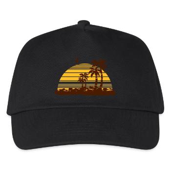 sunset island - Kids’ Baseball Cap - black - Front