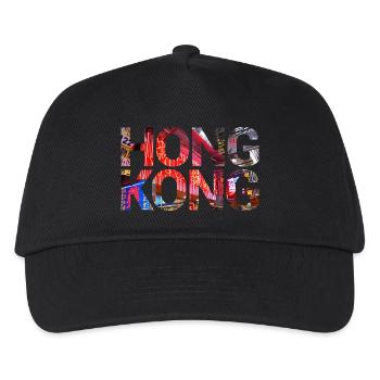 Hongkong - Kinder Basecap - Schwarz - Vorne