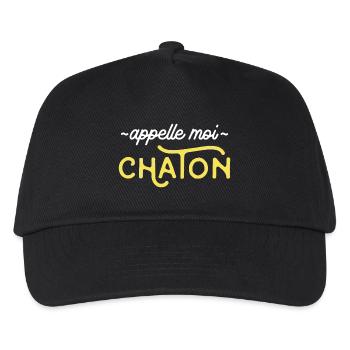 Appelle moi chaton - Casquette de baseball Enfant - noir - Devant