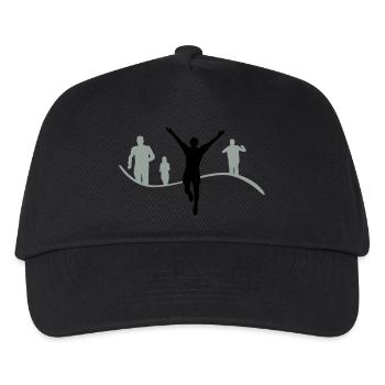 Joggen Gruppe - Kinder Basecap - Schwarz - Vorne
