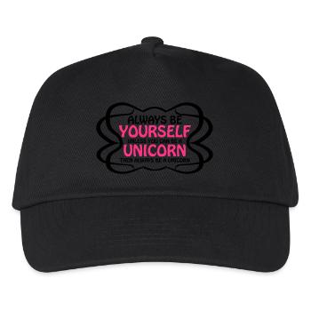 always be yourself unicorn funny text logo - Kinder Basecap - Schwarz - Vorne