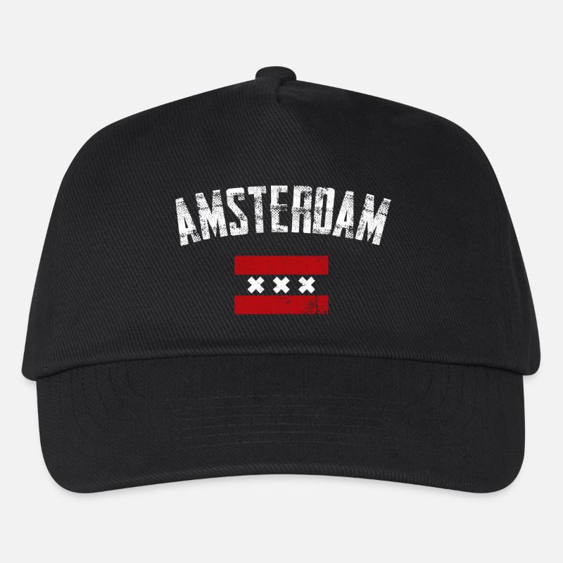 Amsterdam Bold Crest Tee - Casquette de baseball Enfant - noir