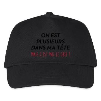 Schizophrène Schizo Folie Humour Fou Malade - Casquette de baseball Enfant - noir - Devant