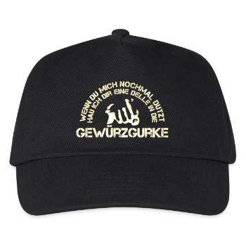 Gewürzgurke lustiger Spruch frech Film - Kinder Basecap - Schwarz - Vorne