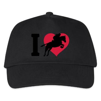 I love showjumping - Casquette de baseball Enfant - noir - Devant