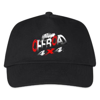 Offroad Fahrzeug 4x4 - Kinder Basecap - Schwarz - Vorne