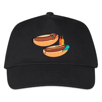 Saucisses chaudes - Casquette de baseball Enfant - noir - Devant