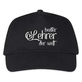 Lehrer - Kinder Basecap - Schwarz - Vorne