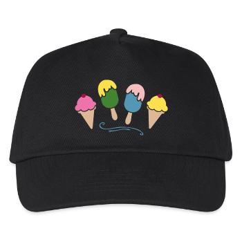 Glace - Casquette de baseball Enfant - noir - Devant