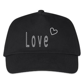 VALENTINSTAG. ICH LIEBE DICH. ICH LIEBE DICH. LIEBE. LIEBE - Kinder Basecap - Schwarz - Vorne