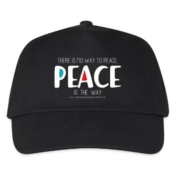 Peace 2 (dunkel) - Kinder Basecap - Schwarz - Vorne