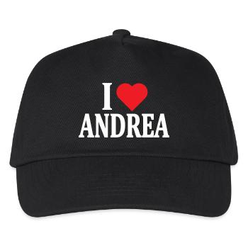 t-shirt I love Andrea t-shirt gift idea - Kids’ Baseball Cap - black - Front