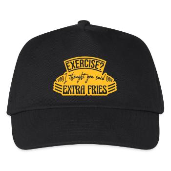 Exercice Extra Fries Citation - Casquette de baseball Enfant - noir - Devant