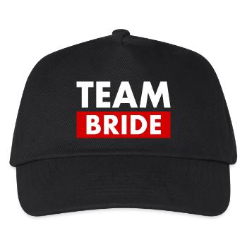Team bride - Kinder Basecap - Schwarz - Vorne