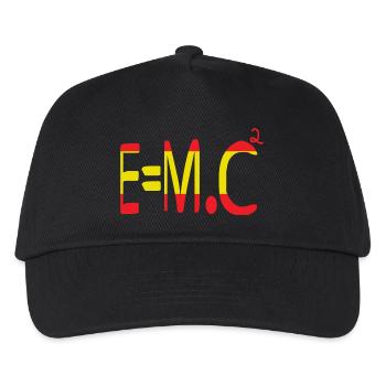 E=m.c² Mass and Energy in red and yellow - Kids’ Baseball Cap - black - Front