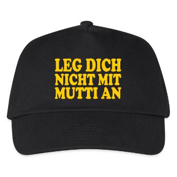 Leg dich nicht mit mutti an - Kinder Basecap - Schwarz - Vorne