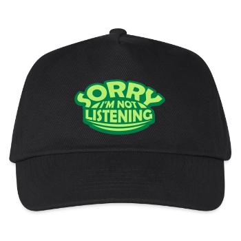 désolé de ne pas écouter - Casquette de baseball Enfant - noir - Devant