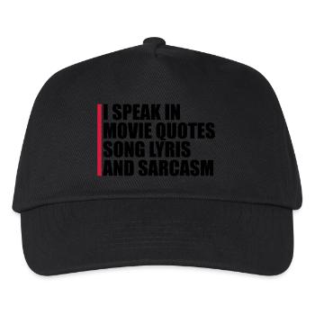 speak lyrics and sarcasm - Kids’ Baseball Cap - black - Front
