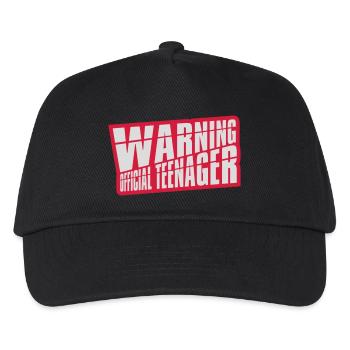 avertissement citation officielle d’adolescent - Casquette de baseball Enfant - noir - Devant