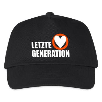 Letzte Generation - Design 5 - Kinder Basecap - Schwarz - Vorne