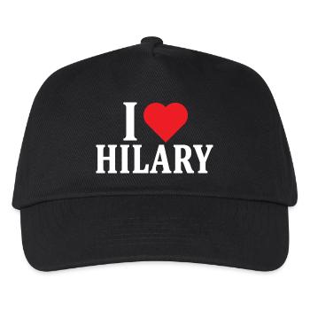 t-shirt I love Hilary t-shirt gift idea - Kids’ Baseball Cap - black - Front