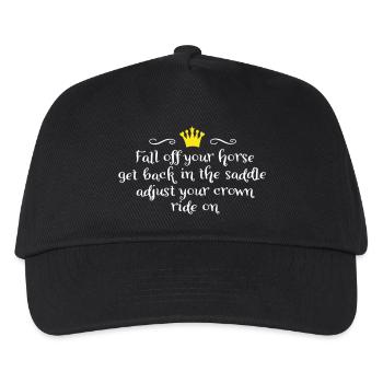 tomber de cheval - Casquette de baseball Enfant - noir - Devant