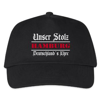 Hamburg , Tradition , Stolz und Ehre Hamburg (25) - Kinder Basecap - Schwarz - Vorne