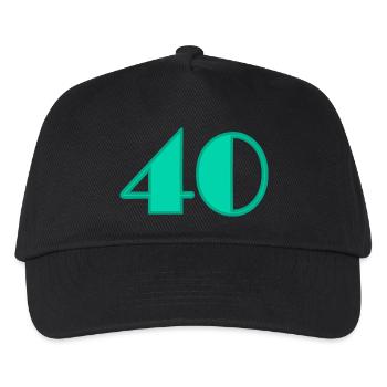 40 JAHRE. 40-jähriges Jubiläum. GEBURTSTAG 40 JAHRE. 40 - Kinder Basecap - Schwarz - Vorne