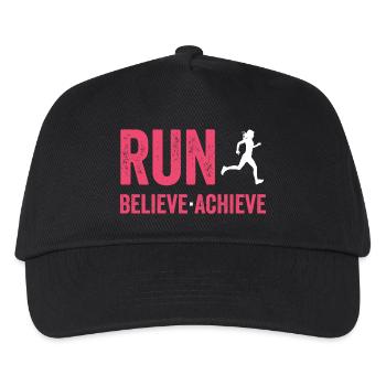 Marathon - Run. Believe. Achieve. - Kids’ Baseball Cap - black - Front