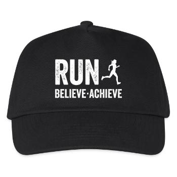 Marathon - Run. Believe. Achieve. - Kids’ Baseball Cap - black - Front