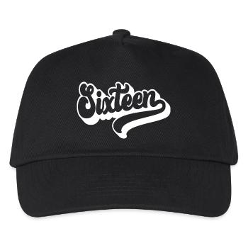 Sixteen 16th Birthday Boys Girls 16 Years Old - Kids’ Baseball Cap - black - Front