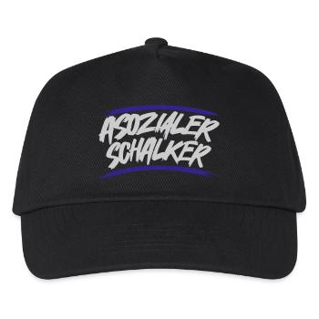 Asozialer Schalker | Gelsenkirchen Schalke - Kinder Basecap - Schwarz - Vorne