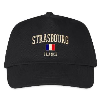 Strasbourg - France flag - Kids’ Baseball Cap - black - Front
