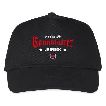 Wir sind alle Cannstatter Jungs - Kinder Basecap - Schwarz - Vorne