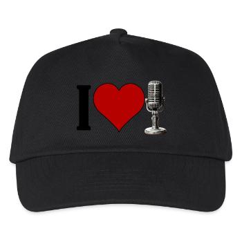 I ♥️ MUSIC | I Love Singing - Kinder Basecap - Schwarz - Vorne
