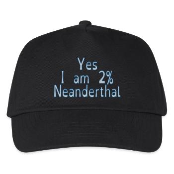Yes I am 2% Neanderthal - Kids’ Baseball Cap - black - Front