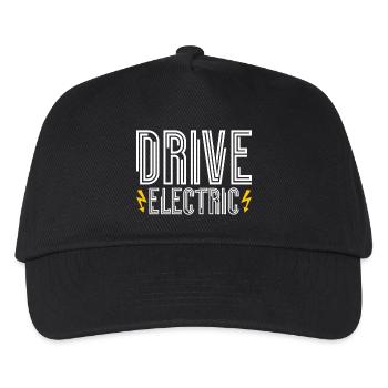 Drive Electric Typ 2 Stecker Supercharge Elektro - Kinder Basecap - Schwarz - Vorne