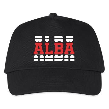 t-shirt Alba t-shirt idée cadeau texte empilé - Casquette de baseball Enfant - noir - Devant