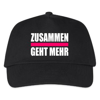 Zusammen geht mehr - Kinder Basecap - Schwarz - Vorne