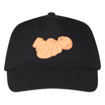 Newborn baby, fair skin tone - Kids’ Baseball Cap - black - Front