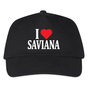 t-shirt j’aime Saviana t-shirt idée cadeau - Casquette de baseball Enfant - noir - Devant