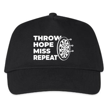 throwing, hoping, missing, repeating - Kids’ Baseball Cap - black - Front