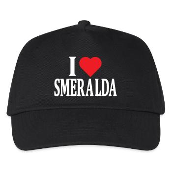 T-Shirt I love Smeralda T-Shirt Geschenkidee - Kinder Basecap - Schwarz - Vorne
