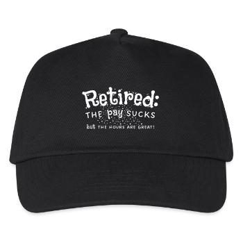 Retirement: Salary bad, working hours great - Kids’ Baseball Cap - black - Front