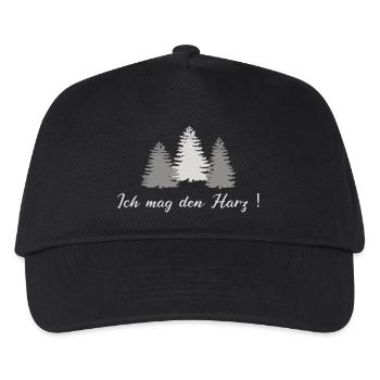 Ich mag den Harz -Tannen - Kinder Basecap - Schwarz - Vorne
