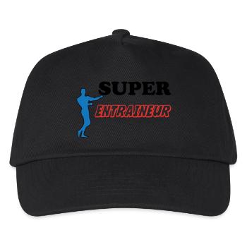 SUPER TRAINER - Kids’ Baseball Cap - black - Front