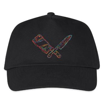 Retro Hackbeil - Kinder Basecap - Schwarz - Vorne