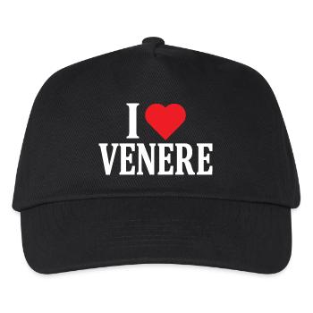 T-Shirt I love Venus T-Shirt Geschenkidee - Kinder Basecap - Schwarz - Vorne