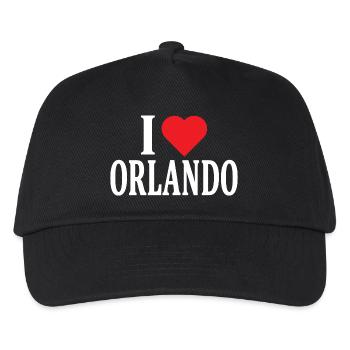 t-shirt I love Orlando t-shirt gift idea - Kids’ Baseball Cap - black - Front