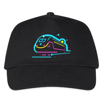 Train Comic Look - Kids’ Baseball Cap - black - Front